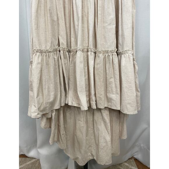 The Cousin The Label Malto Dress Cream Size Small NWT Ruffled Tier Romantic - Picture 5 of 13